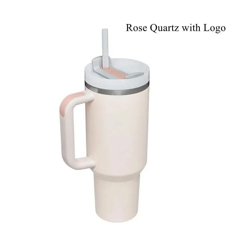 US STOCK Pink Parade Cosmo Tumbler Quenching Co-Branded 40Oz Car Cup Water Bottle with Stainless Steel Cup Handle Lid and Straw Valentines Day Gift Cups 1218