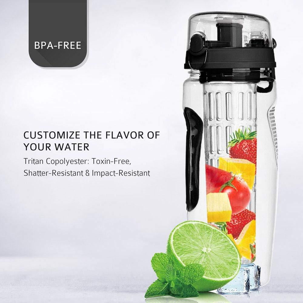 1000Ml Water Fruit Bottle BPA Free Plastic Sport Fruit Infuser Water Bottles with Infuser Juice Shaker Drink Bottle of Water