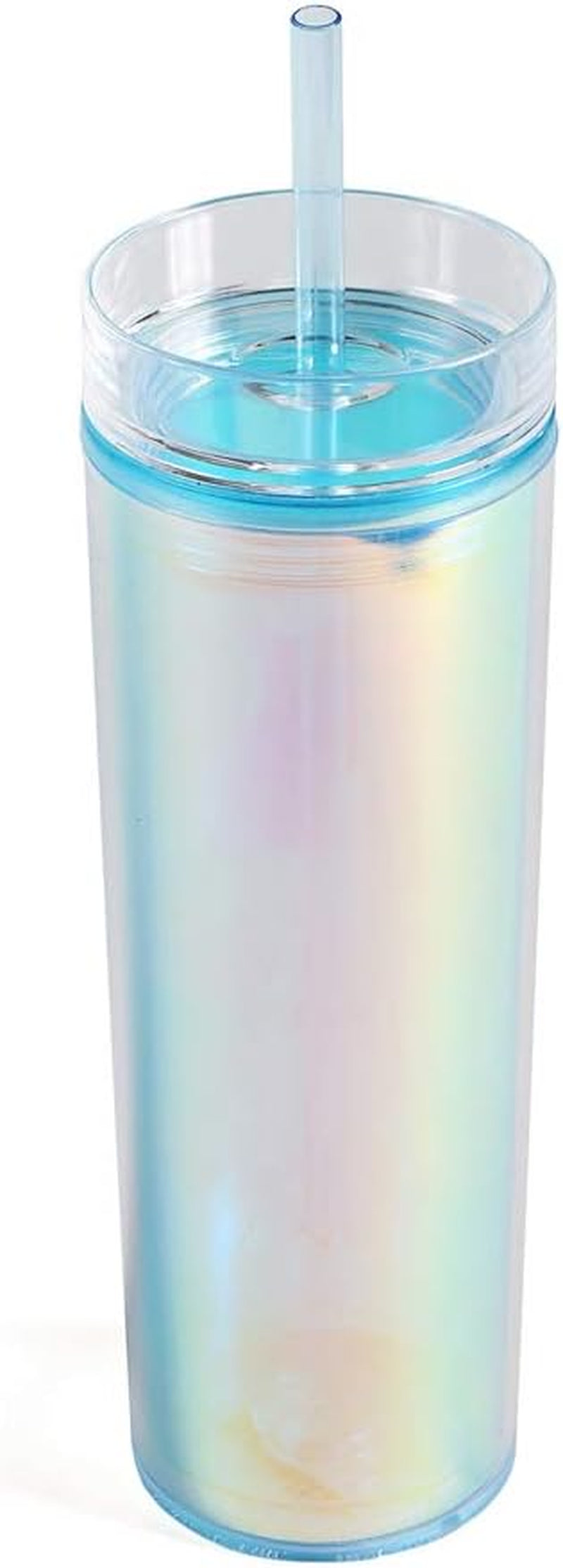 Unicorg Plastic Tumblers with Lids and Straw (16Oz) - Holographic Unicorg Water Tumbler – Blue Tumbler Keeps Liquid Cold Longer – BPA Free, Hand Wash Holographic Tumblers– Great Gift Idea