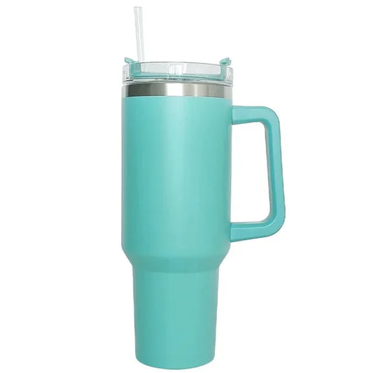 40Oz Mug Tumbler with Handle Insulated Tumbler with Lids Straw Stainless Steel Coffee Tumbler Termos Cup for Travel Thermal Mug