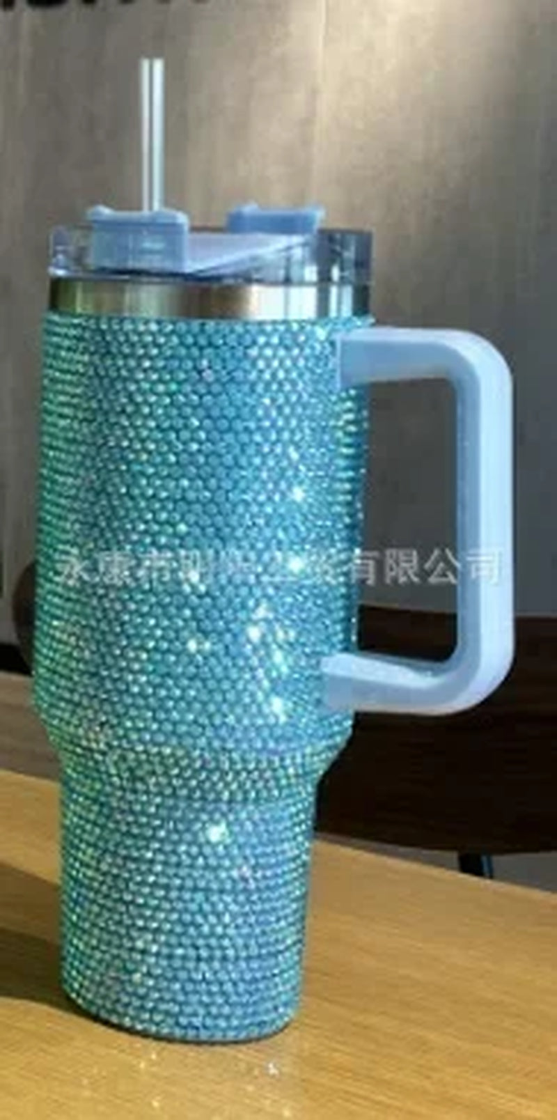 40Oz Diamond Mug Tumbler with Handle Insulated Tumbler with Lids Straw Stainless Steel Coffee Termos Cups Tumbler Heat Press