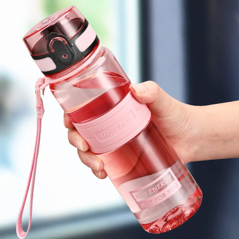 1L 1.5L 2L Fitness Sports Water Bottle Large Capacity Eco-Friendly Plastic Portable Leakproof Shaker Fruit Drink Bottle BPA Free - TECH W/ TERRY