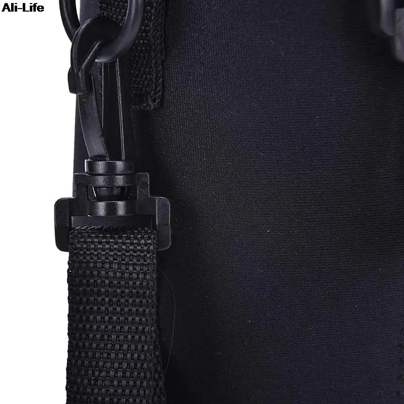 1000ML Water Bottle Cover Bag Pouch w/Strap Neoprene Water Bottle Carrier Insulated Bag Pouch Holder Shoulder Strap Black - TECH W/ TERRY