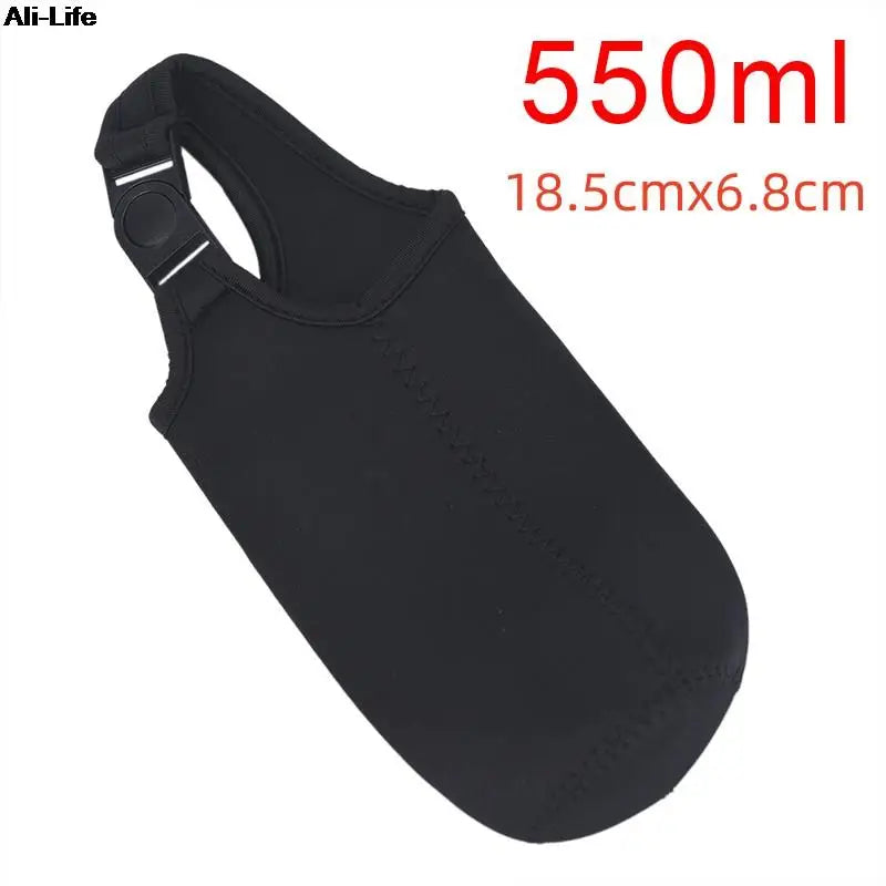 1000ML Water Bottle Cover Bag Pouch w/Strap Neoprene Water Bottle Carrier Insulated Bag Pouch Holder Shoulder Strap Black - TECH W/ TERRY