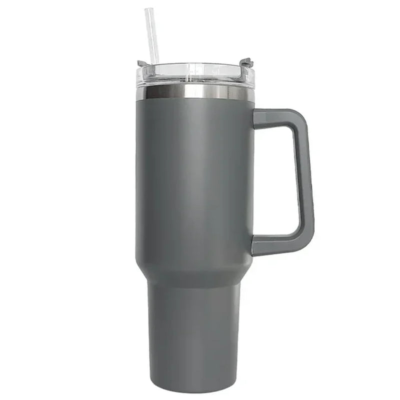 40Oz Mug Tumbler with Handle Insulated Tumbler with Lids Straw Stainless Steel Coffee Tumbler Termos Cup for Travel Thermal Mug