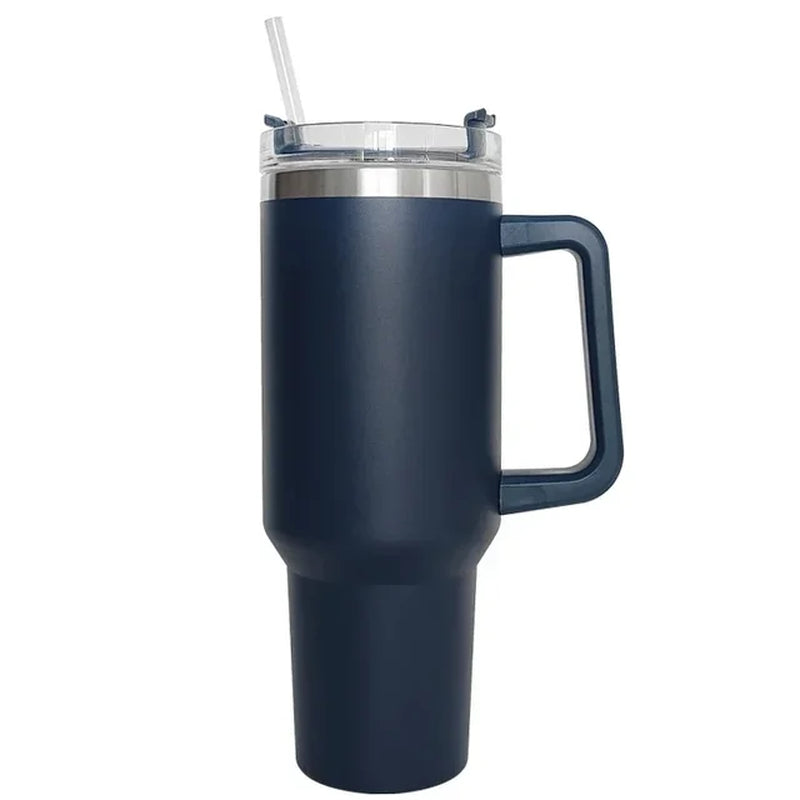 40Oz Mug Tumbler with Handle Insulated Tumbler with Lids Straw Stainless Steel Coffee Tumbler Termos Cup for Travel Thermal Mug