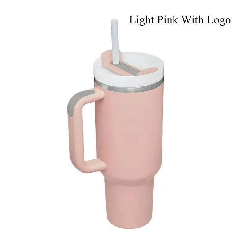 US STOCK Pink Parade Cosmo Tumbler Quenching Co-Branded 40Oz Car Cup Water Bottle with Stainless Steel Cup Handle Lid and Straw Valentines Day Gift Cups 1218