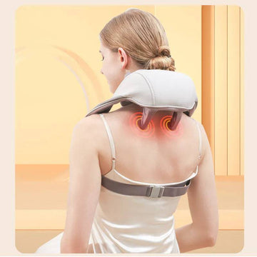 Shiatsu Neck and Back Massager with Soothing Heat  Wireless Electric Deep Tissue 5D Kneading Massage Pillow Shoulder Leg Body - TECH W/ TERRY